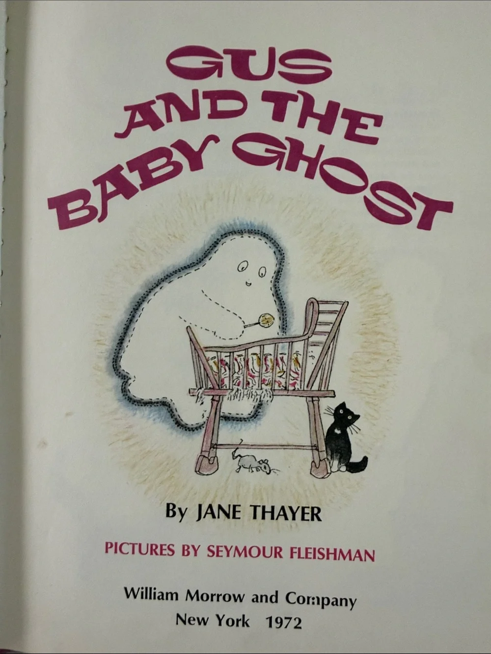 1972 Gus and the Baby Ghost Vintage Book by Jane Thayer